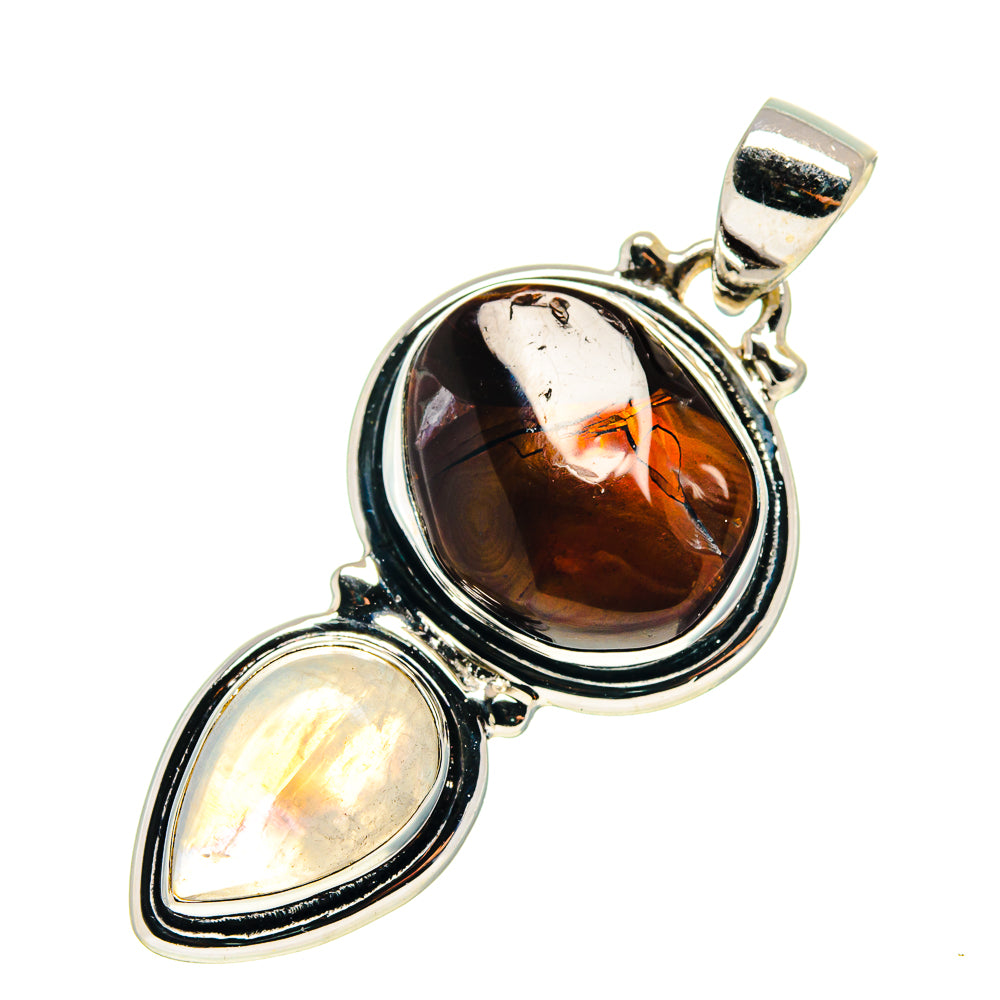 Mexican Fire Agate Pendants handcrafted by Anasilvercos - PD759419