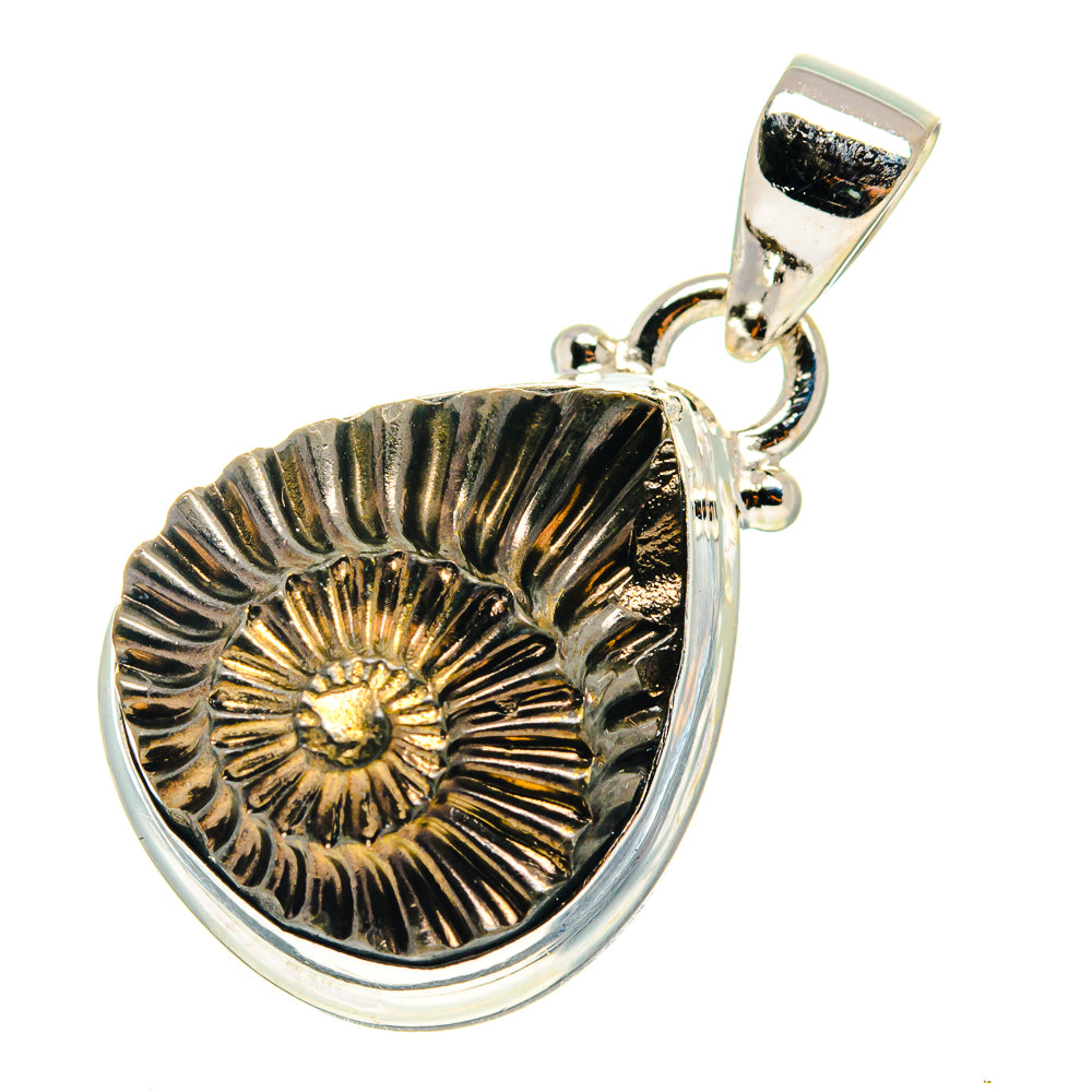 Pyrite Fossil Pendants handcrafted by Anasilvercos - PD759420
