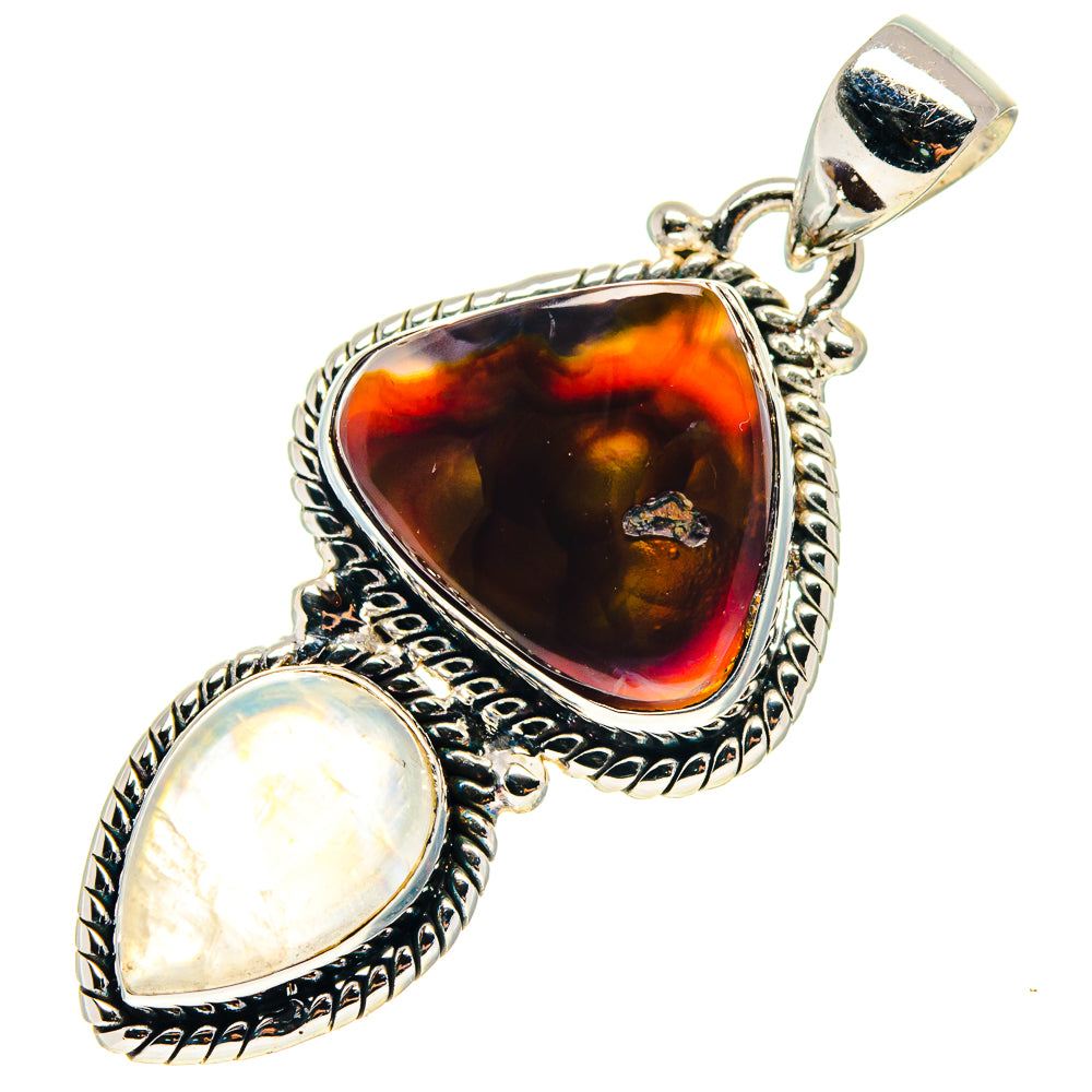 Mexican Fire Agate Pendants handcrafted by Anasilvercos - PD759428