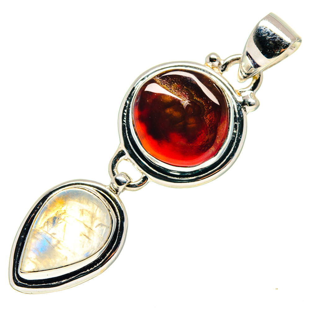 Mexican Fire Agate Pendants handcrafted by Anasilvercos - PD759429