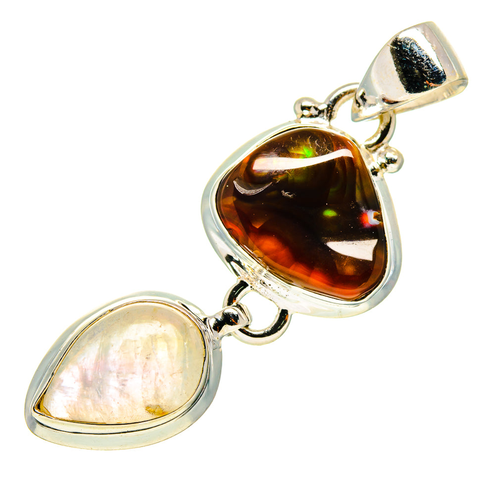 Mexican Fire Agate Pendants handcrafted by Anasilvercos - PD759431