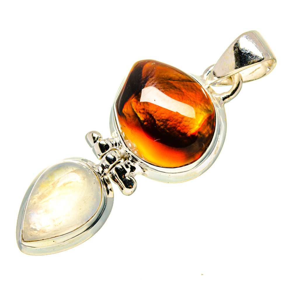 Mexican Fire Agate Pendants handcrafted by Anasilvercos - PD759436