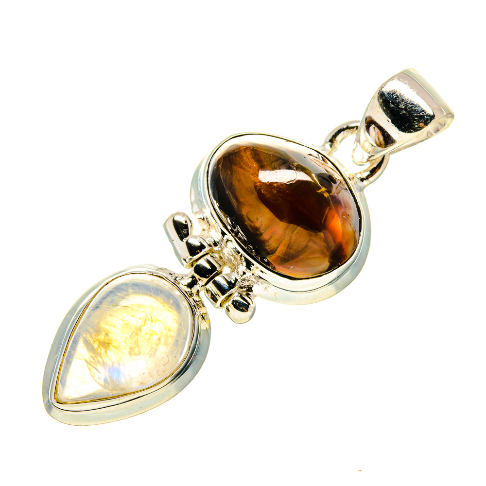 Mexican Fire Agate Pendants handcrafted by Anasilvercos - PD759437
