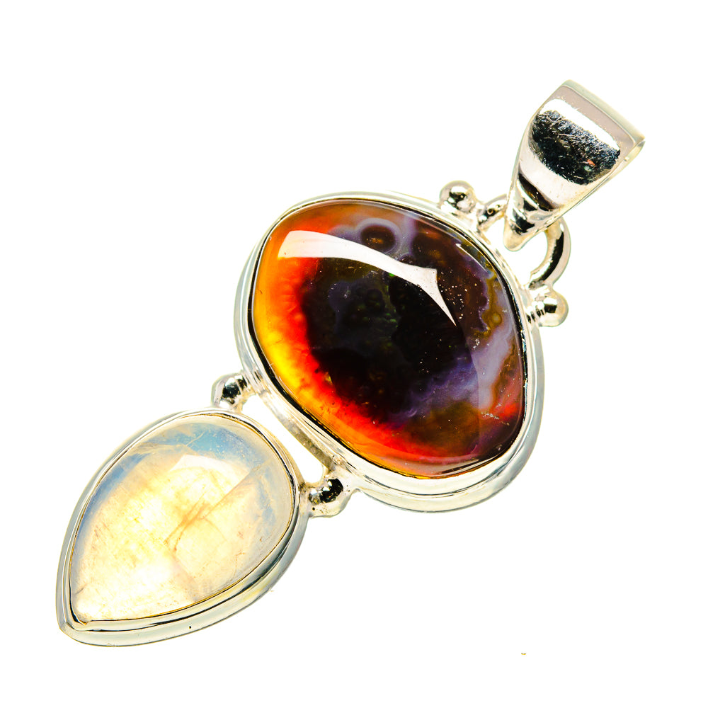 Mexican Fire Agate Pendants handcrafted by Anasilvercos - PD759438