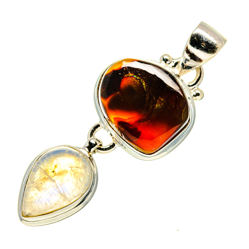 Mexican Fire Agate Pendants handcrafted by Anasilvercos - PD759439