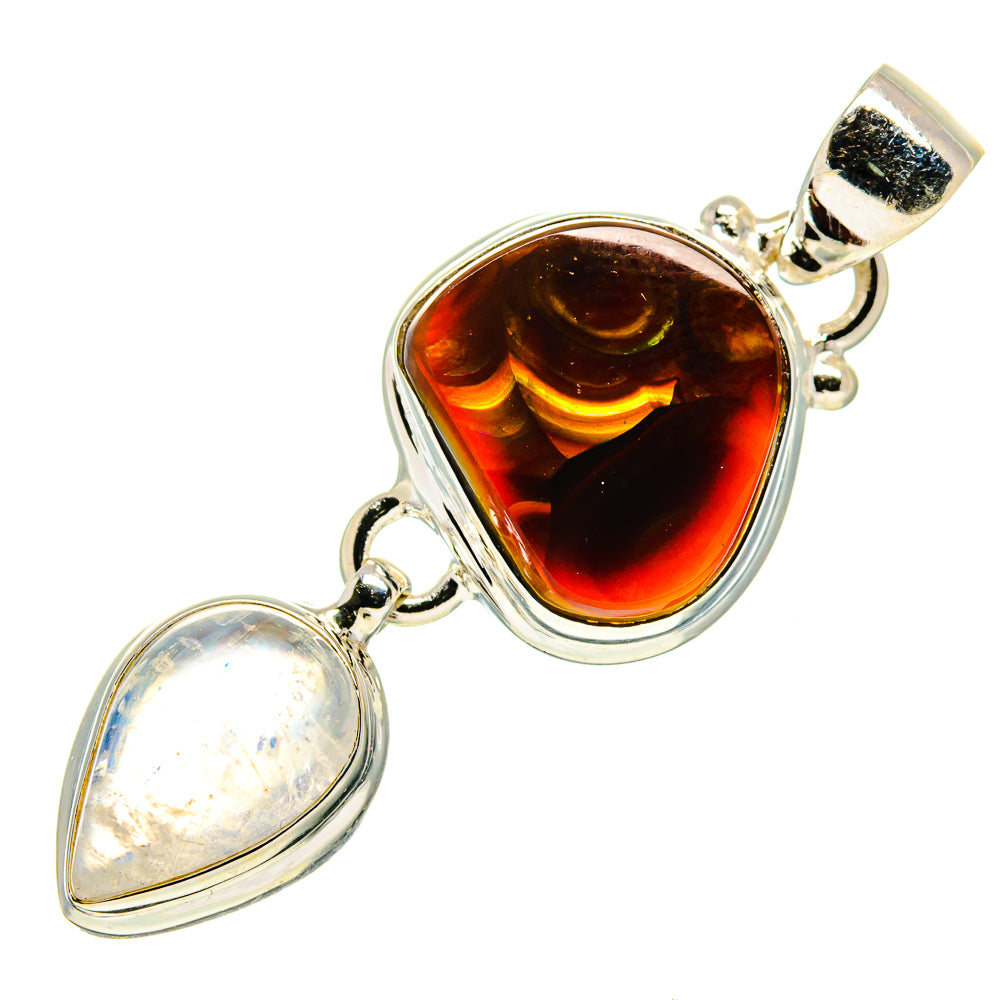 Mexican Fire Agate Pendants handcrafted by Anasilvercos - PD759458