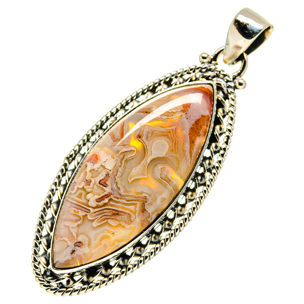 Crazy Lace Agate Pendants handcrafted by Anasilvercos - PD759466