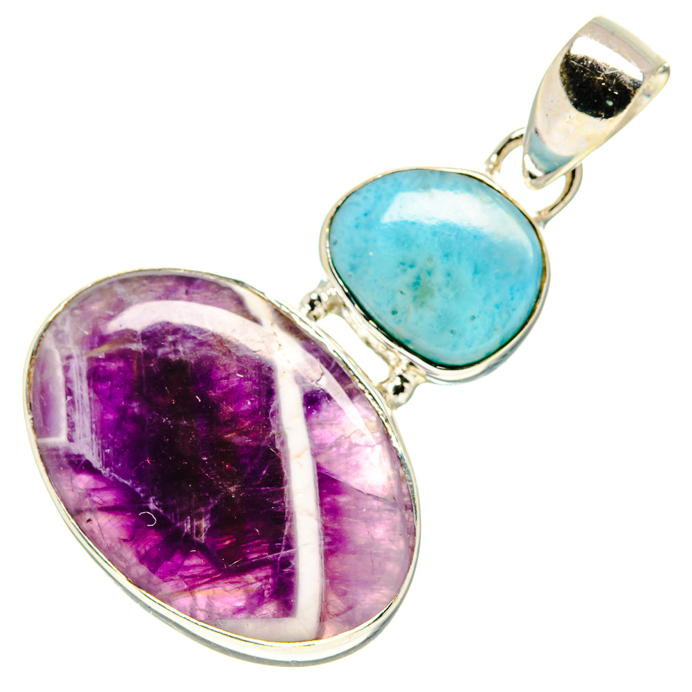 Chevron Amethyst Pendants handcrafted by Anasilvercos - PD759476