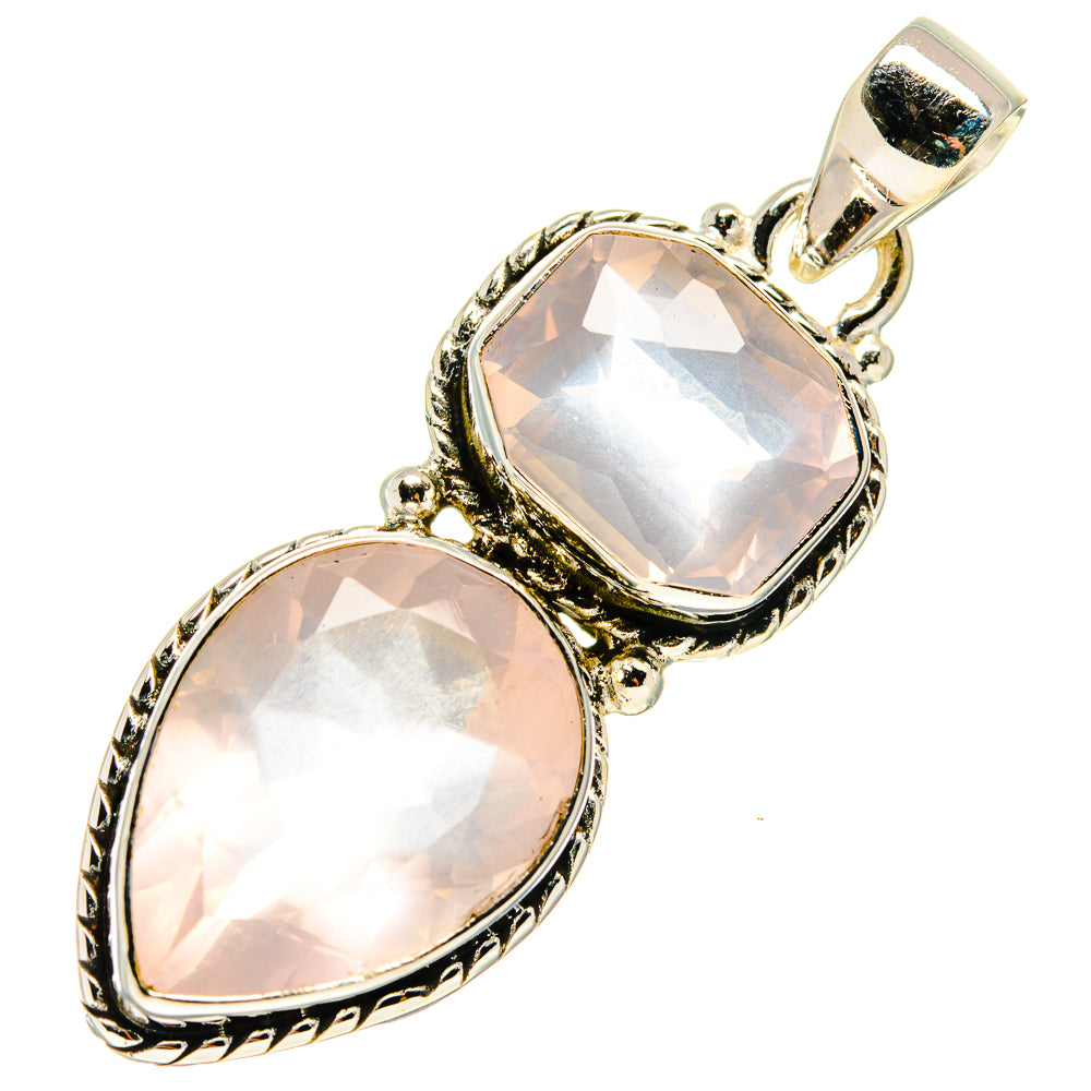 Rose Quartz Pendants handcrafted by Anasilvercos - PD759478
