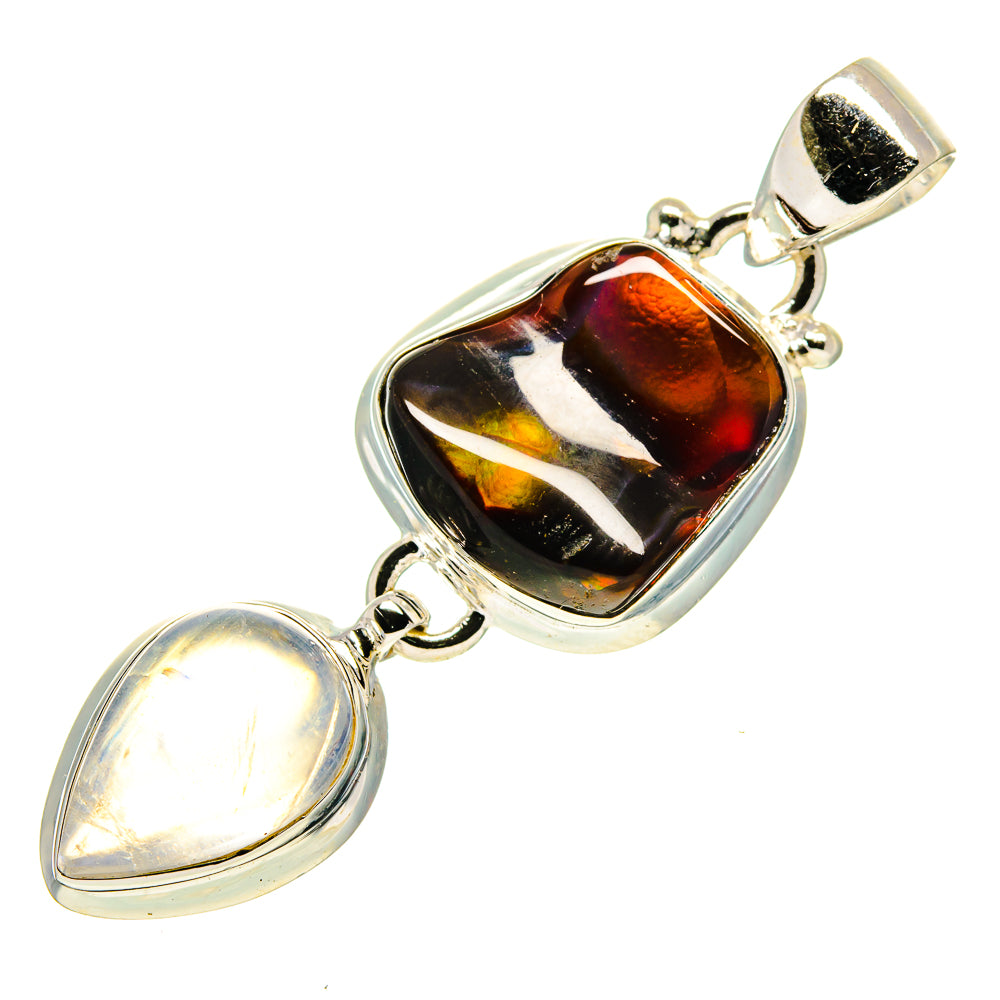 Mexican Fire Agate Pendants handcrafted by Anasilvercos - PD759493