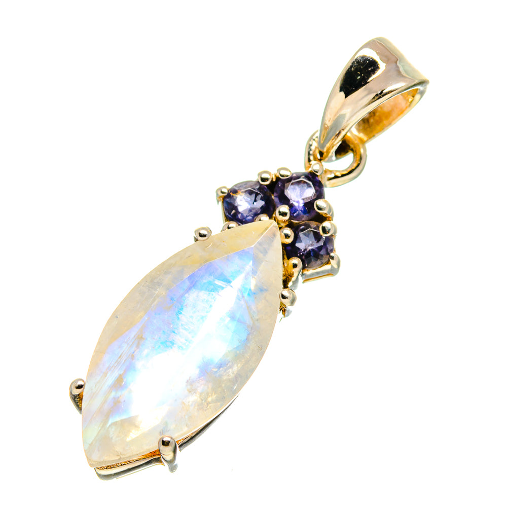 Rainbow Moonstone Pendants handcrafted by Anasilvercos - PD759498
