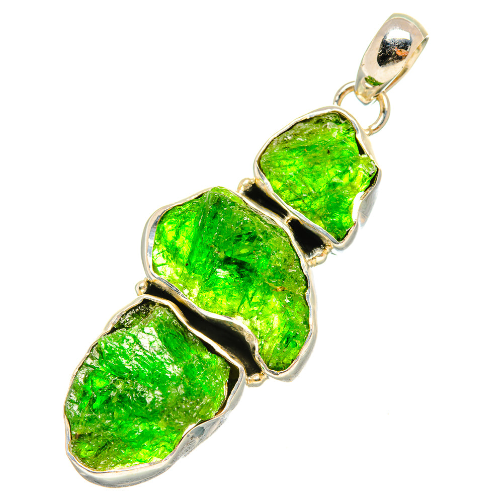 Chrome Diopside Pendants handcrafted by Anasilvercos - PD7595