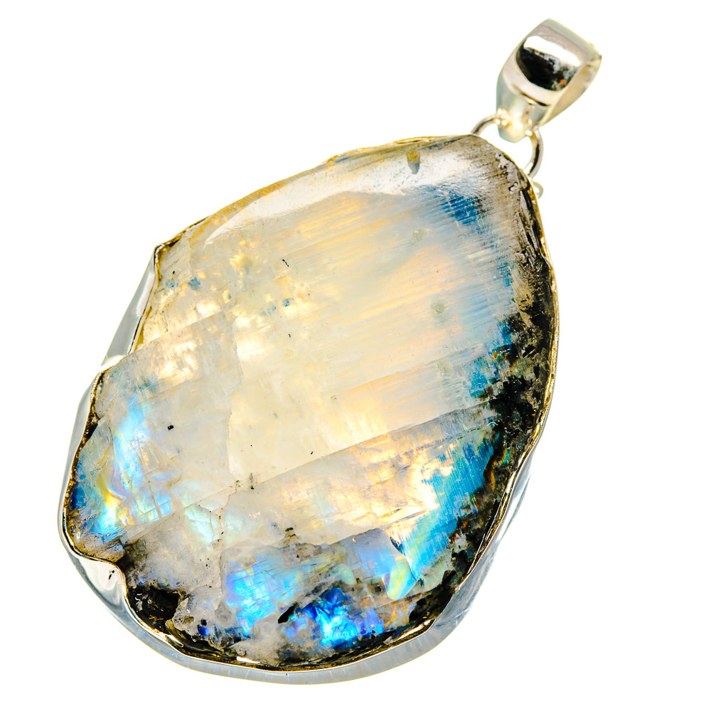 Rainbow Moonstone Pendants handcrafted by Anasilvercos - PD759550