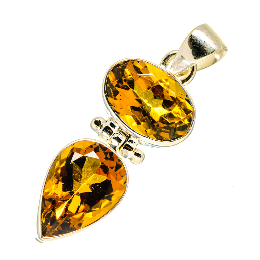 Mandarin Citrine Pendants handcrafted by Anasilvercos - PD759553