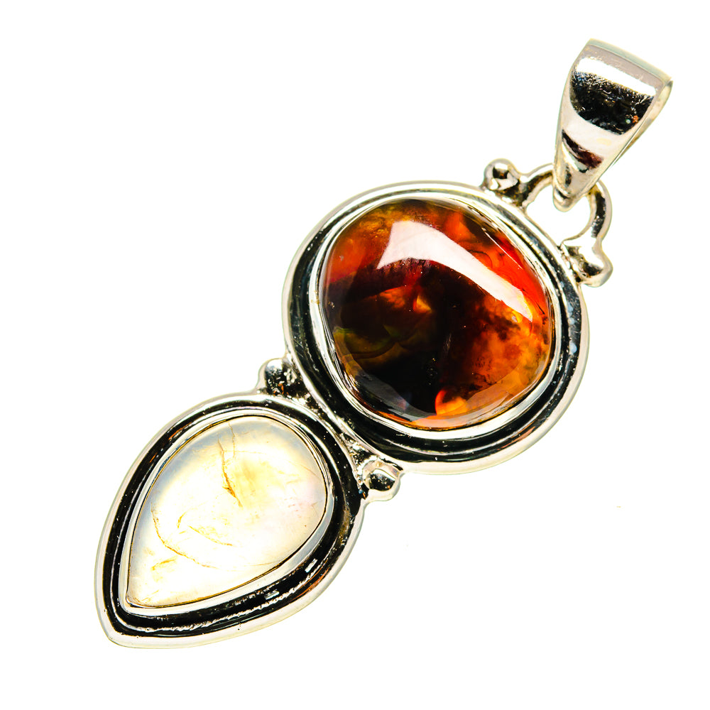 Mexican Fire Agate Pendants handcrafted by Anasilvercos - PD759566