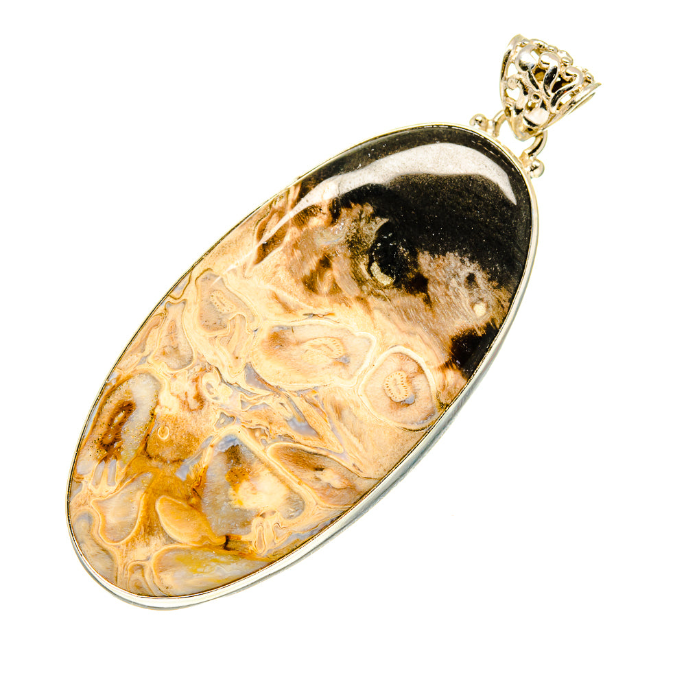 Peanut Wood Jasper Pendants handcrafted by Anasilvercos - PD759581