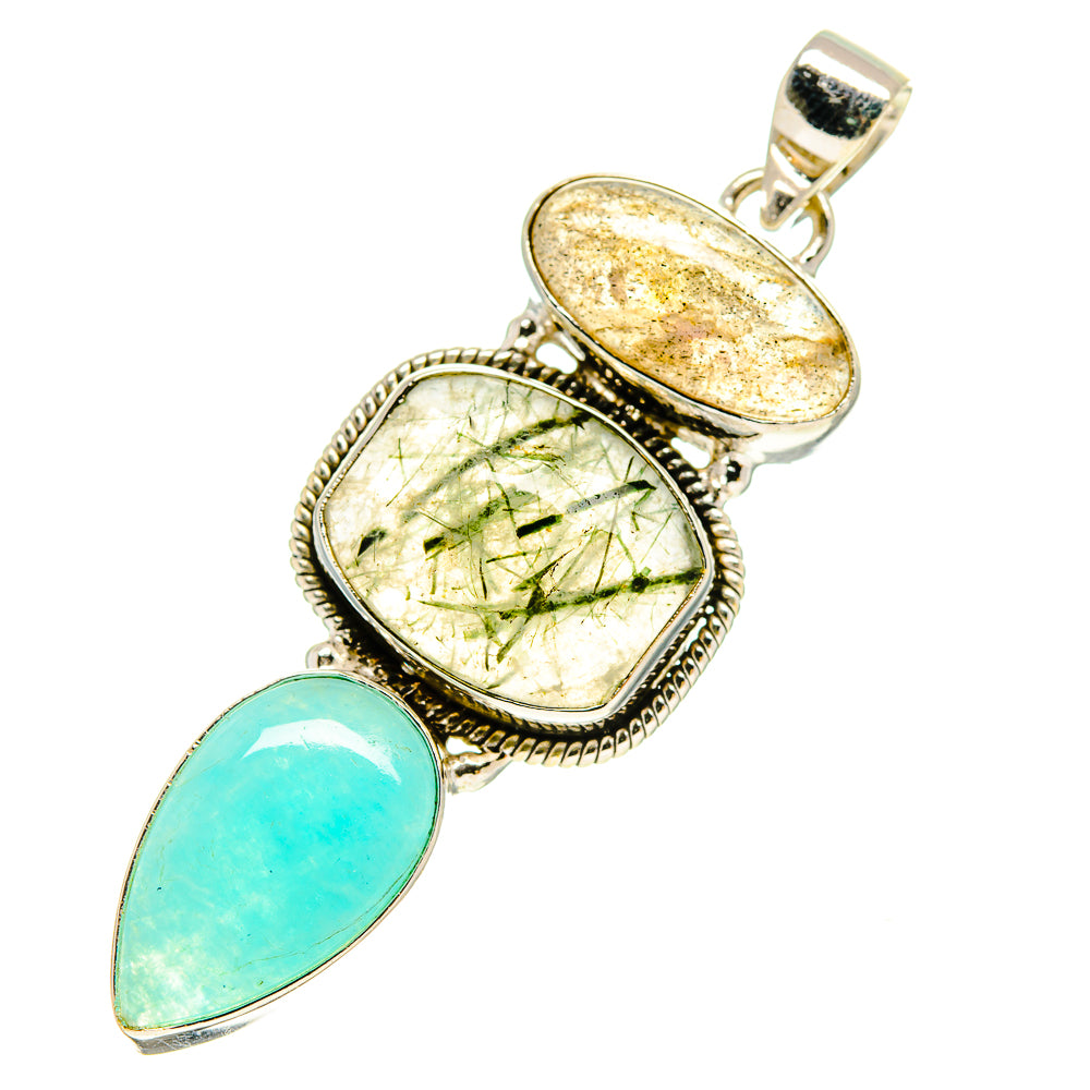 Tourmalinated Quartz Pendants handcrafted by Anasilvercos - PD759916