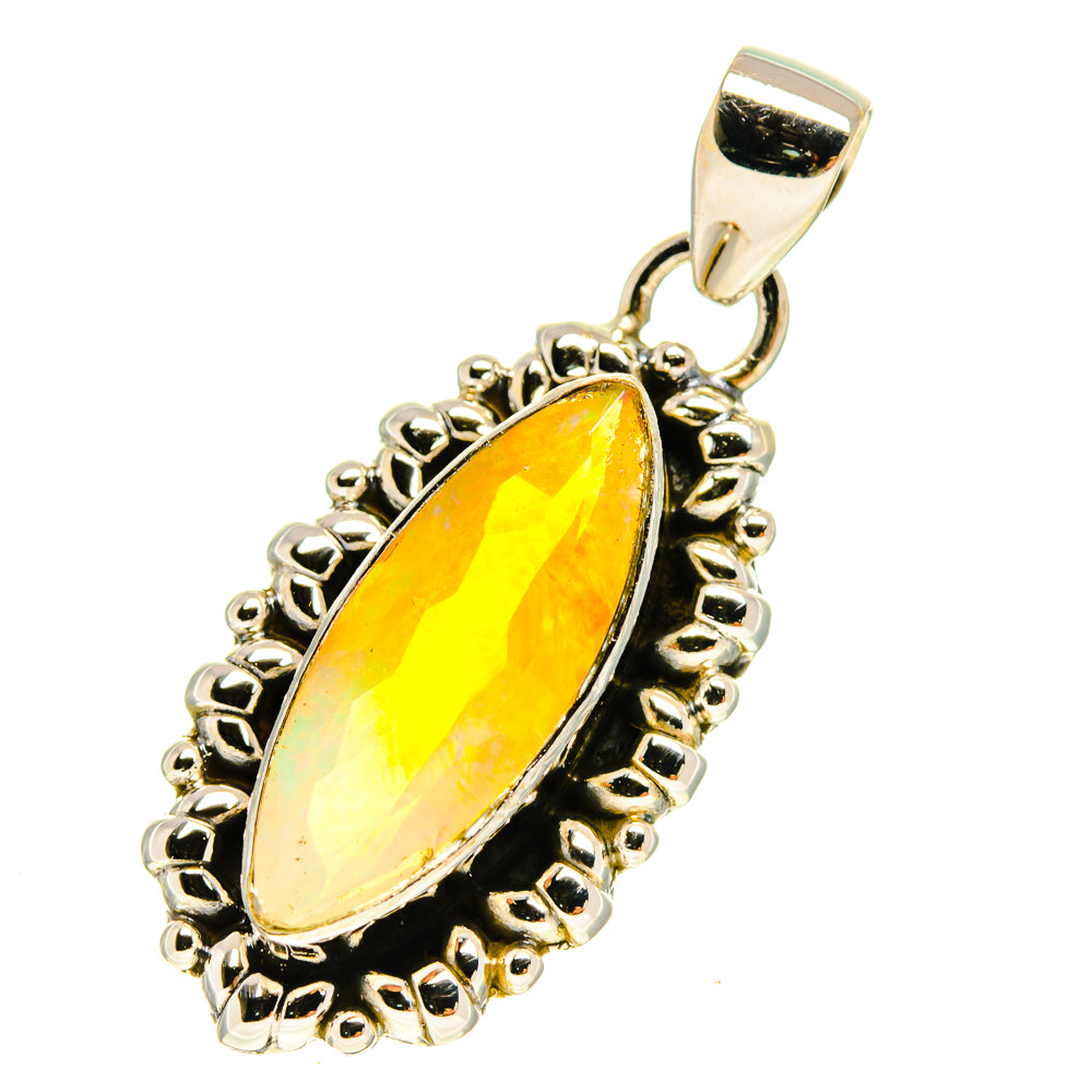 Ethiopian Opal Pendants handcrafted by Anasilvercos - PD759923