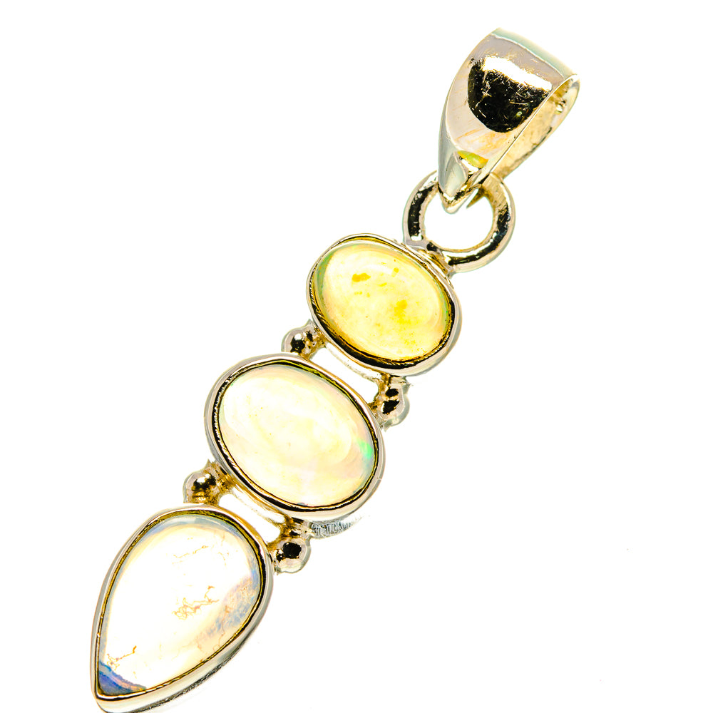 Ethiopian Opal Pendants handcrafted by Anasilvercos - PD759936