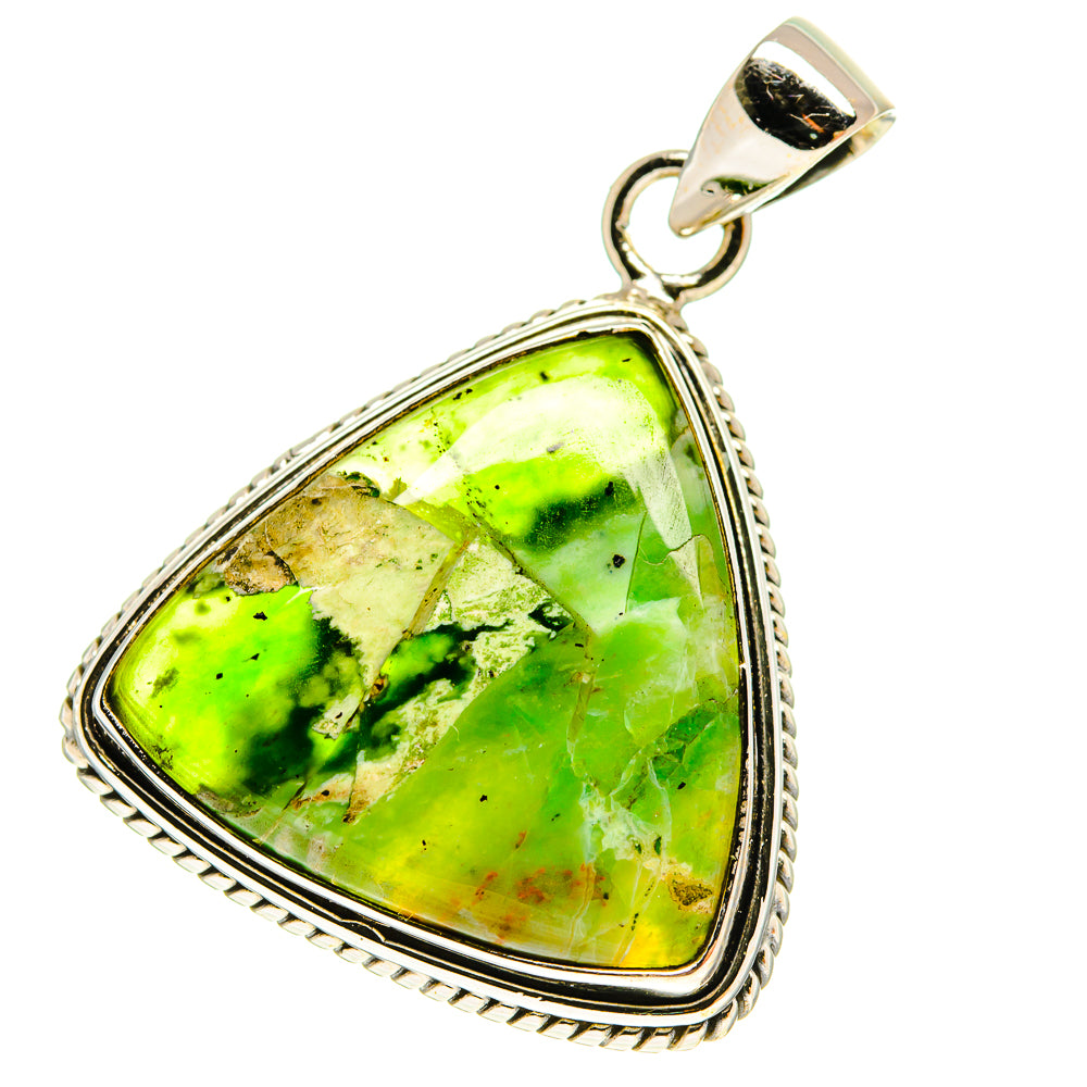 Australian Green Opal Pendants handcrafted by Anasilvercos - PD759944