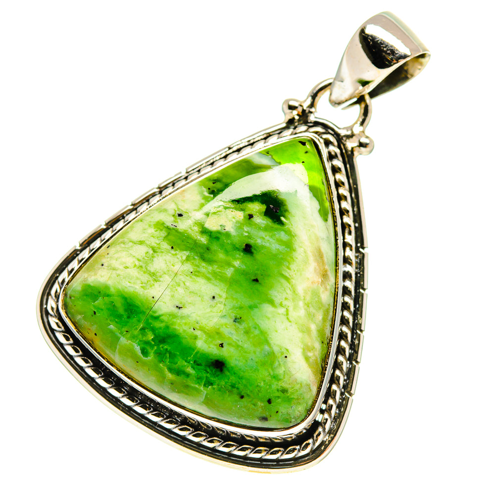 Australian Green Opal Pendants handcrafted by Anasilvercos - PD759945
