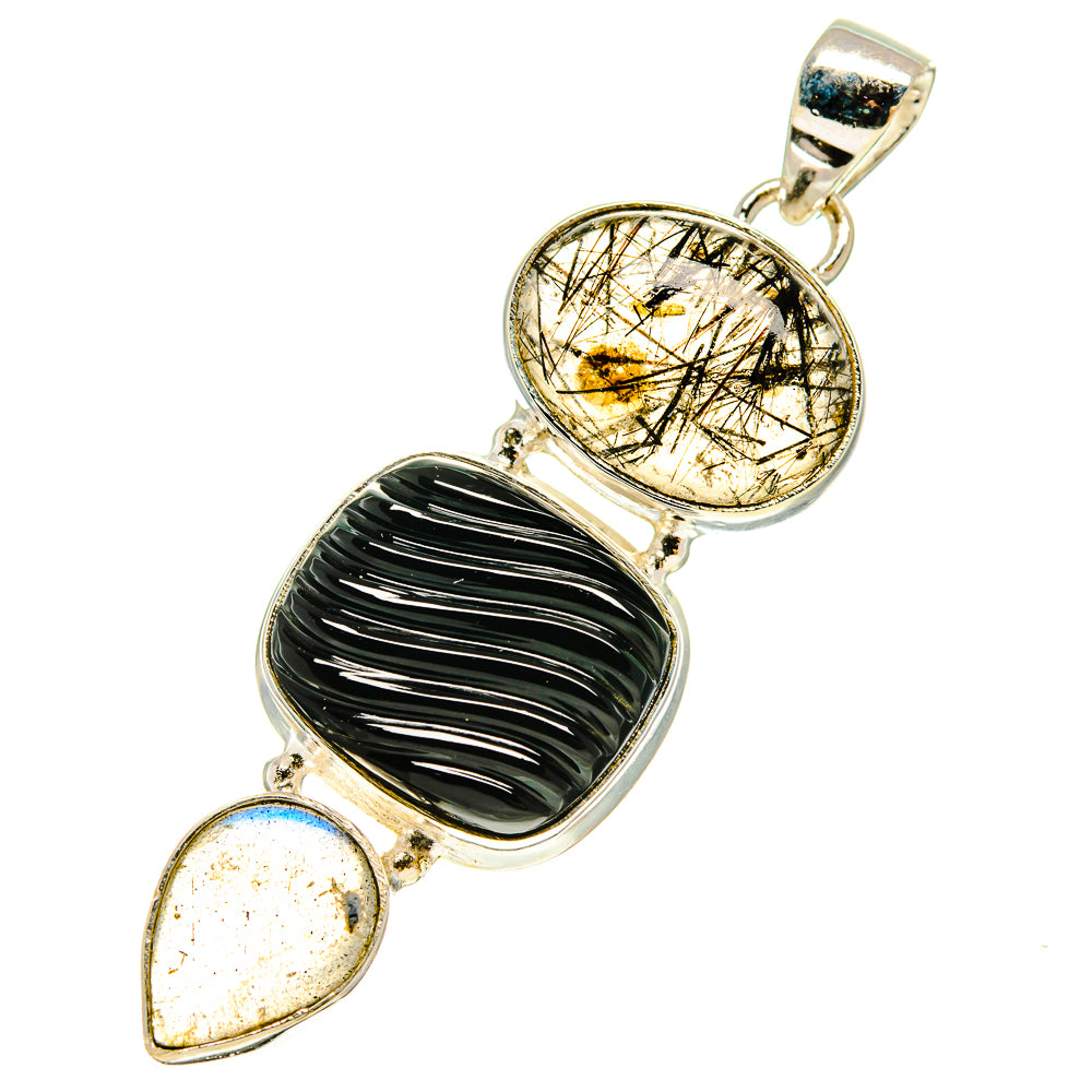 Black Onyx Pendants handcrafted by Anasilvercos - PD759952