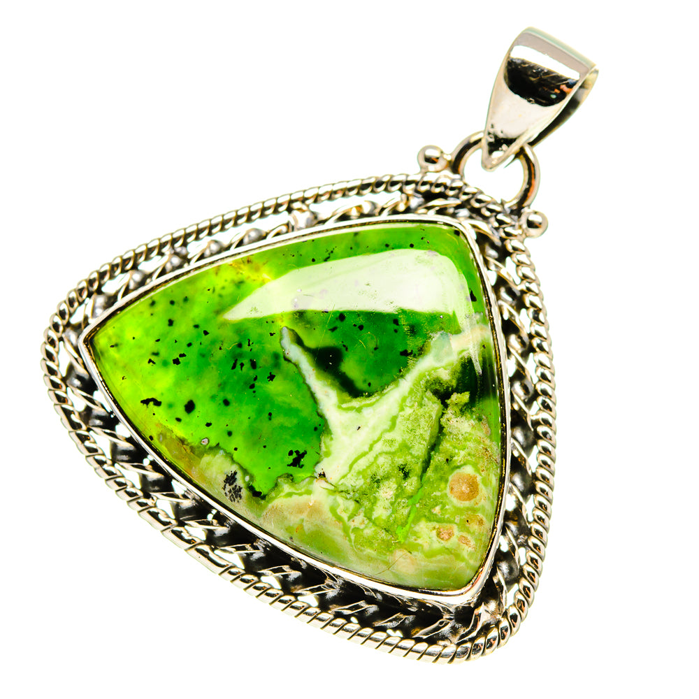 Australian Green Opal Pendants handcrafted by Anasilvercos - PD759985