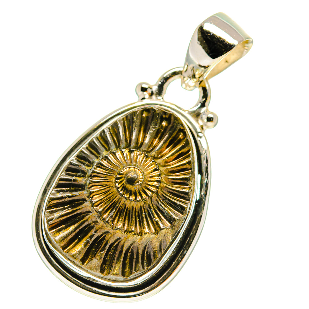 Pyrite Fossil Pendants handcrafted by Anasilvercos - PD759994