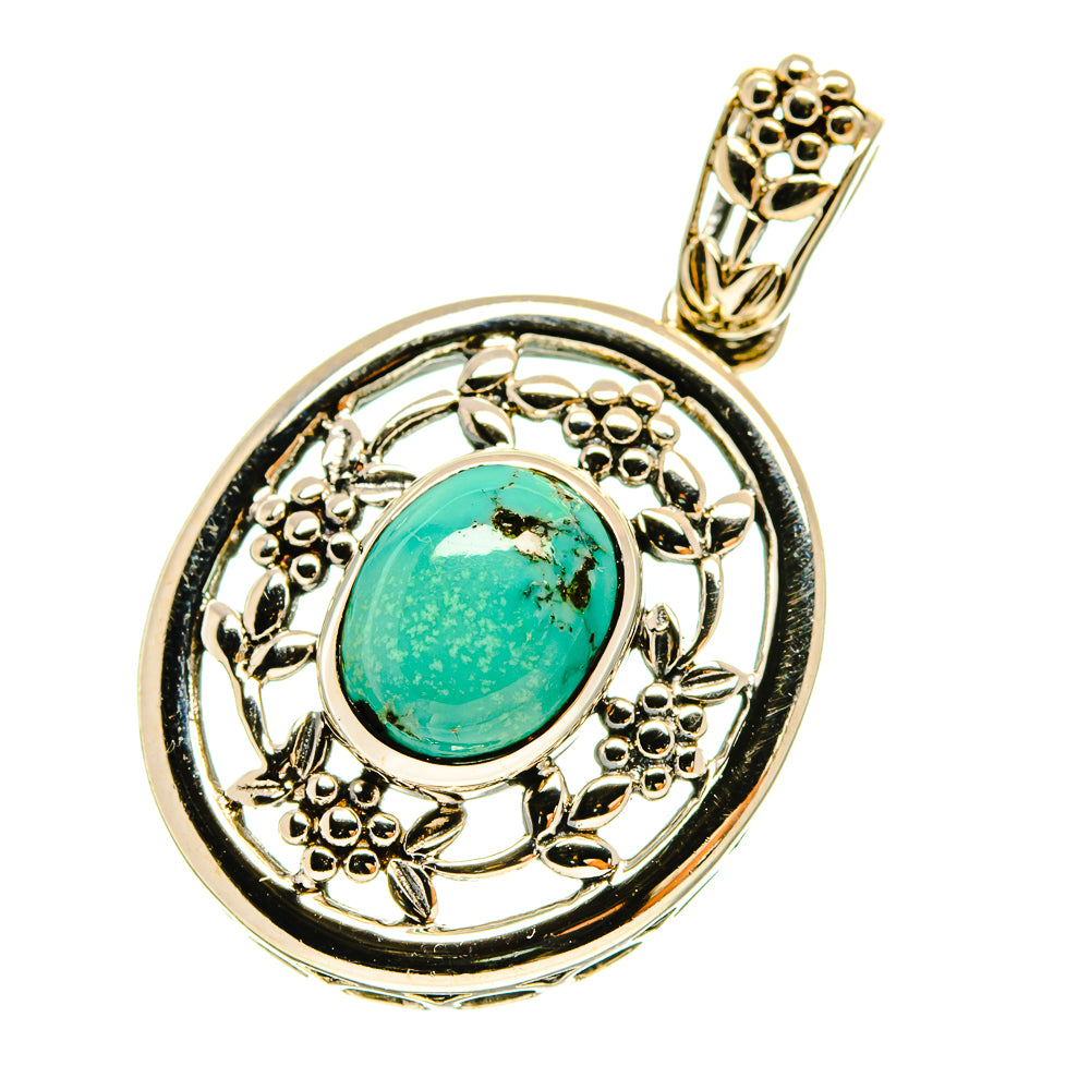 Tibetan Turquoise Pendants handcrafted by Anasilvercos - PD760021