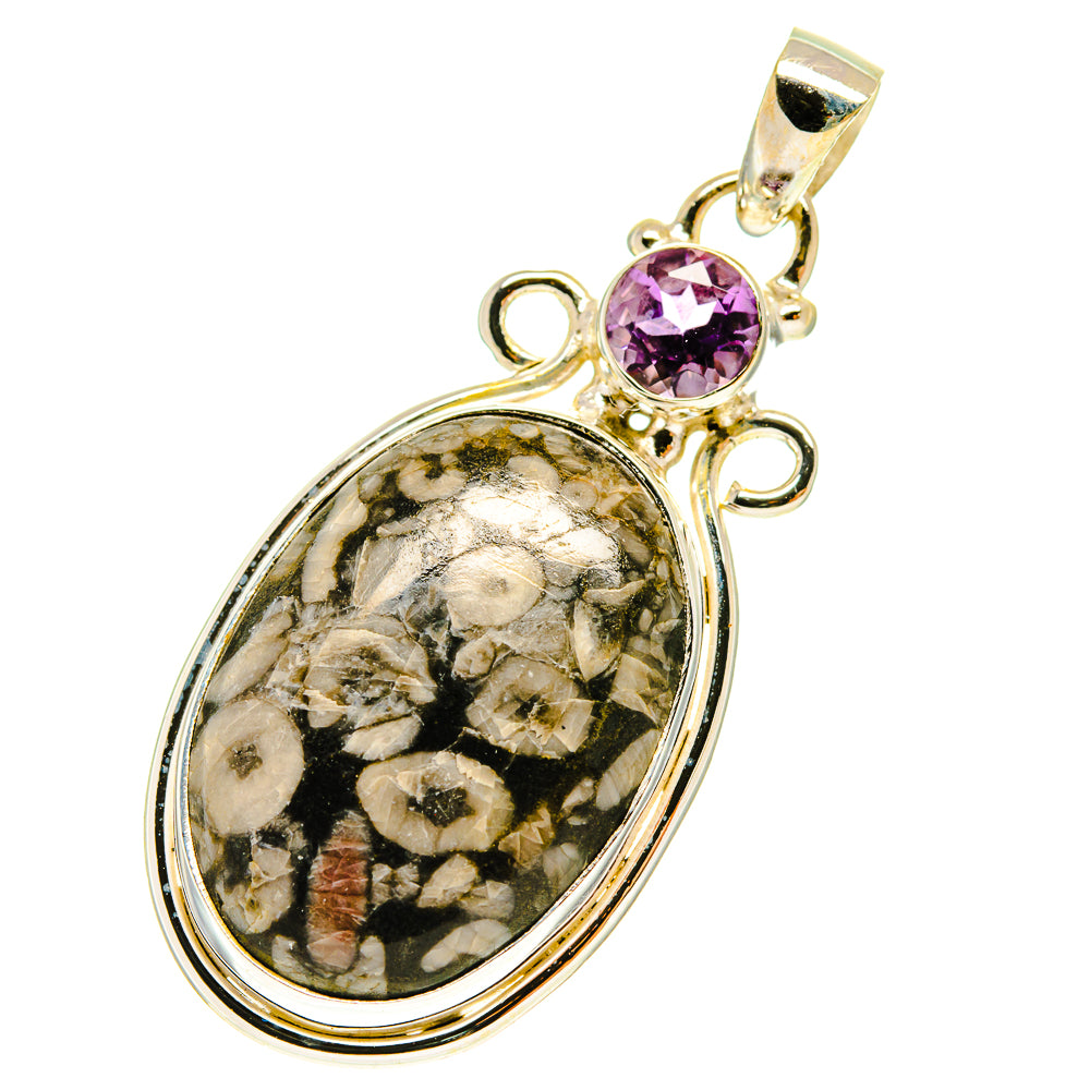 Crinoid Fossil Pendants handcrafted by Anasilvercos - PD760037