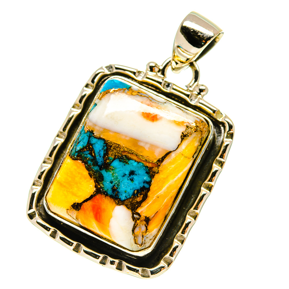 Blue Copper Composite Turquoise Pendants handcrafted by Anasilvercos - PD760038