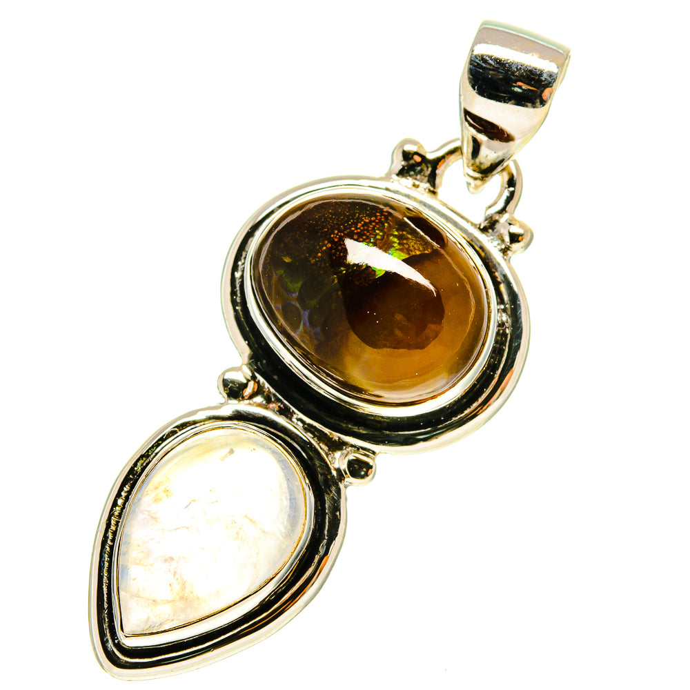 Mexican Fire Agate Pendants handcrafted by Anasilvercos - PD760048