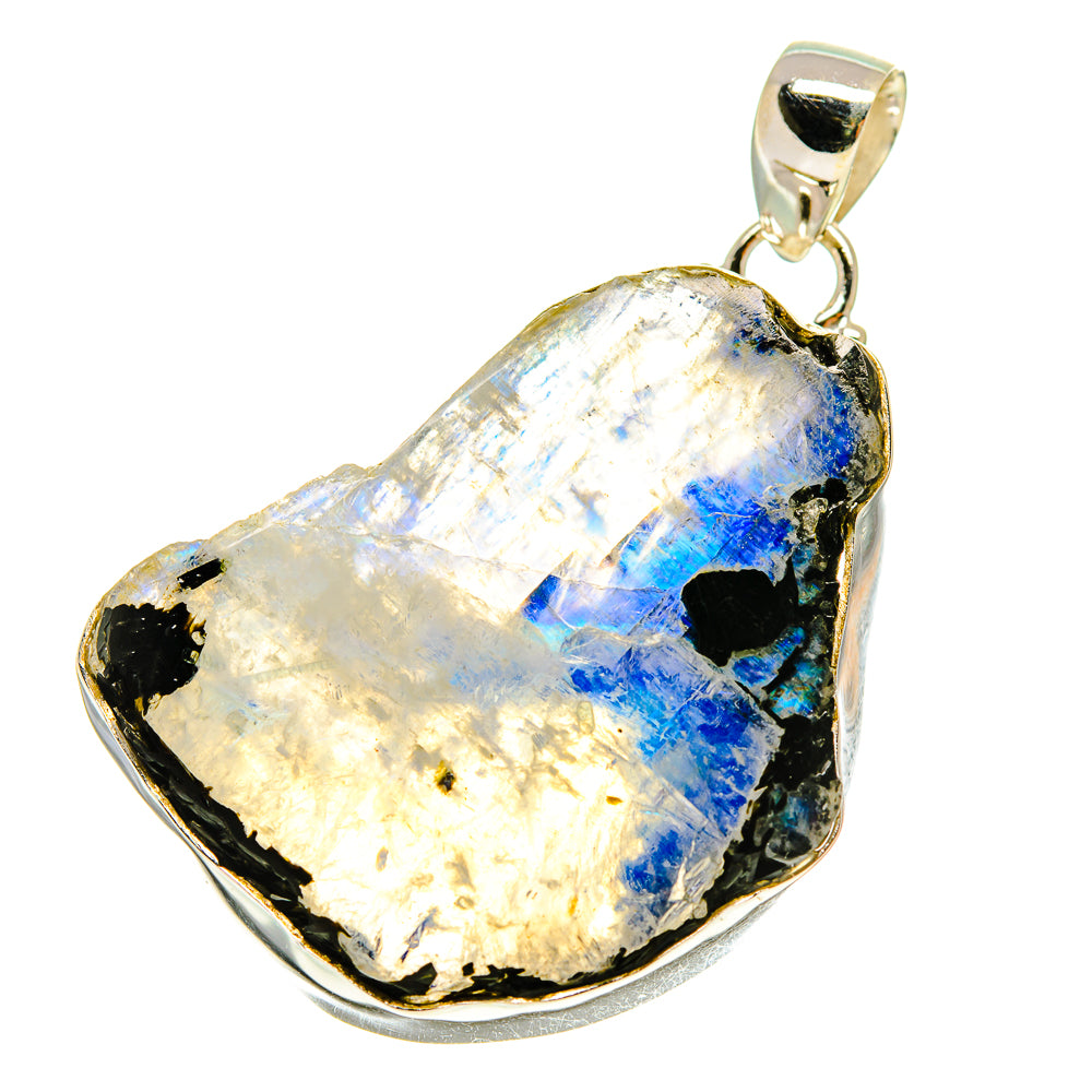 Rainbow Moonstone Pendants handcrafted by Anasilvercos - PD760051