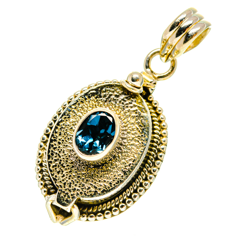 London Blue Topaz Pendants handcrafted by Anasilvercos - PD760083