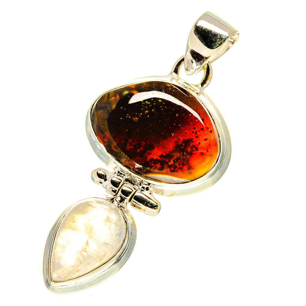 Mexican Fire Agate Pendants handcrafted by Anasilvercos - PD760104