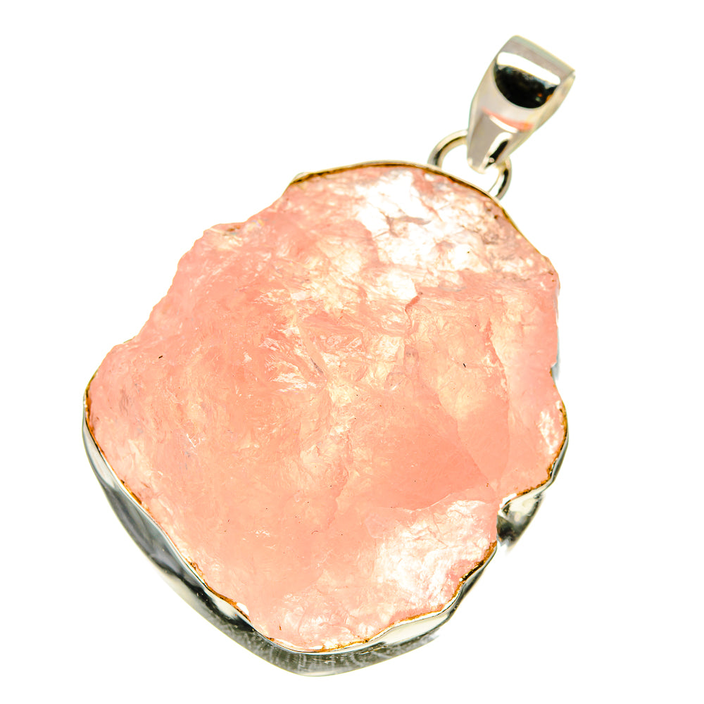 Rose Quartz Pendants handcrafted by Anasilvercos - PD760106