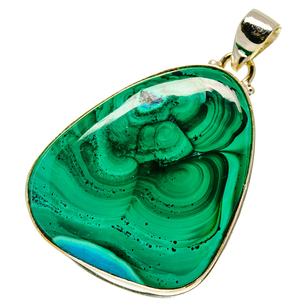 Malachite In Chrysocolla Pendants handcrafted by Anasilvercos - PD760115
