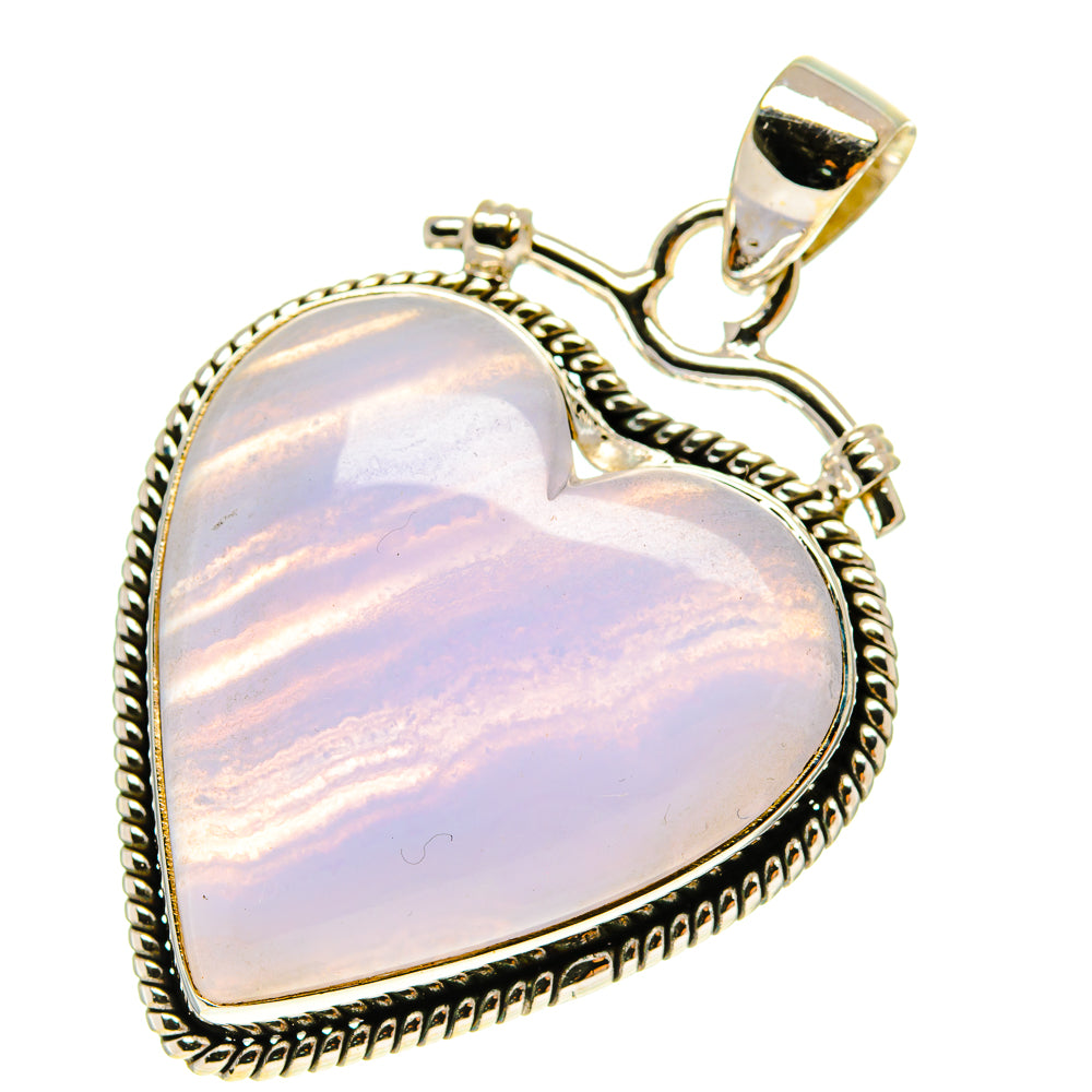 Blue Lace Agate Pendants handcrafted by Anasilvercos - PD760116