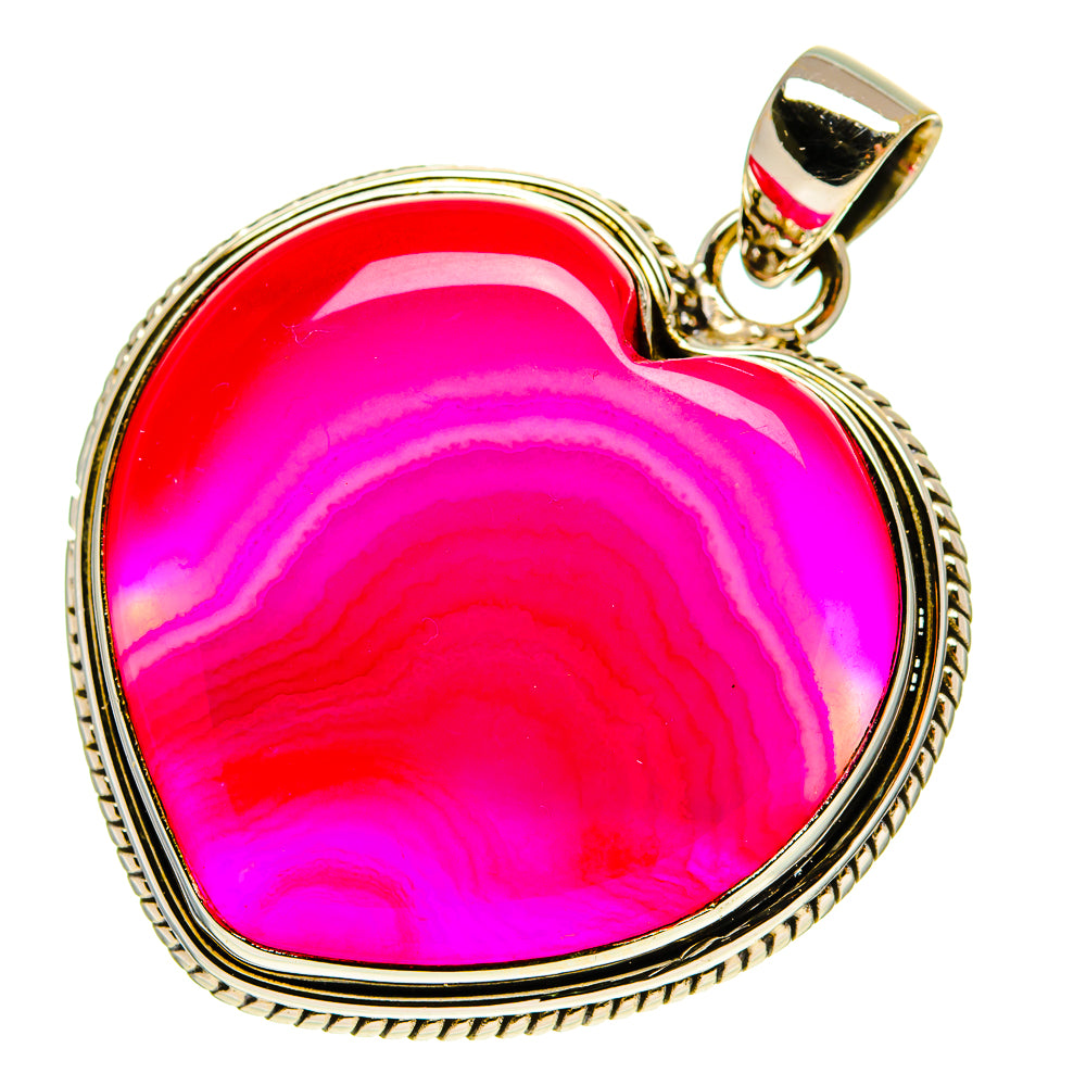 Pink Botswana Agate Pendants handcrafted by Anasilvercos - PD760125