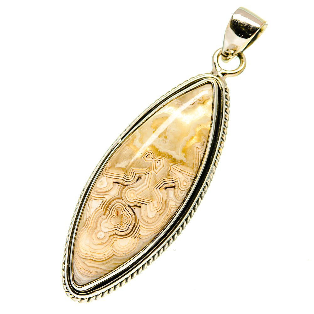 Laguna Lace Agate Pendants handcrafted by Anasilvercos - PD760133