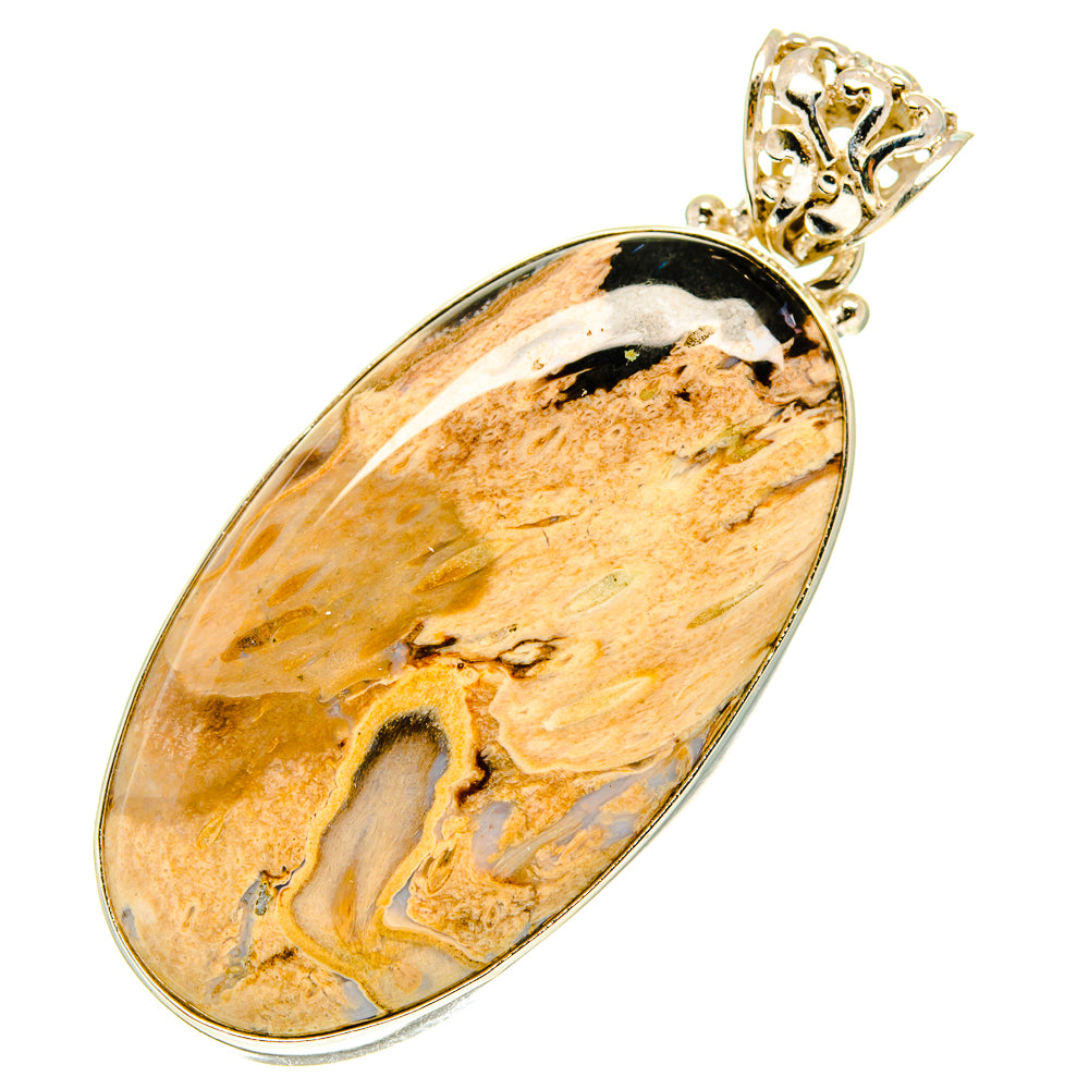Peanut Wood Jasper Pendants handcrafted by Anasilvercos - PD760142