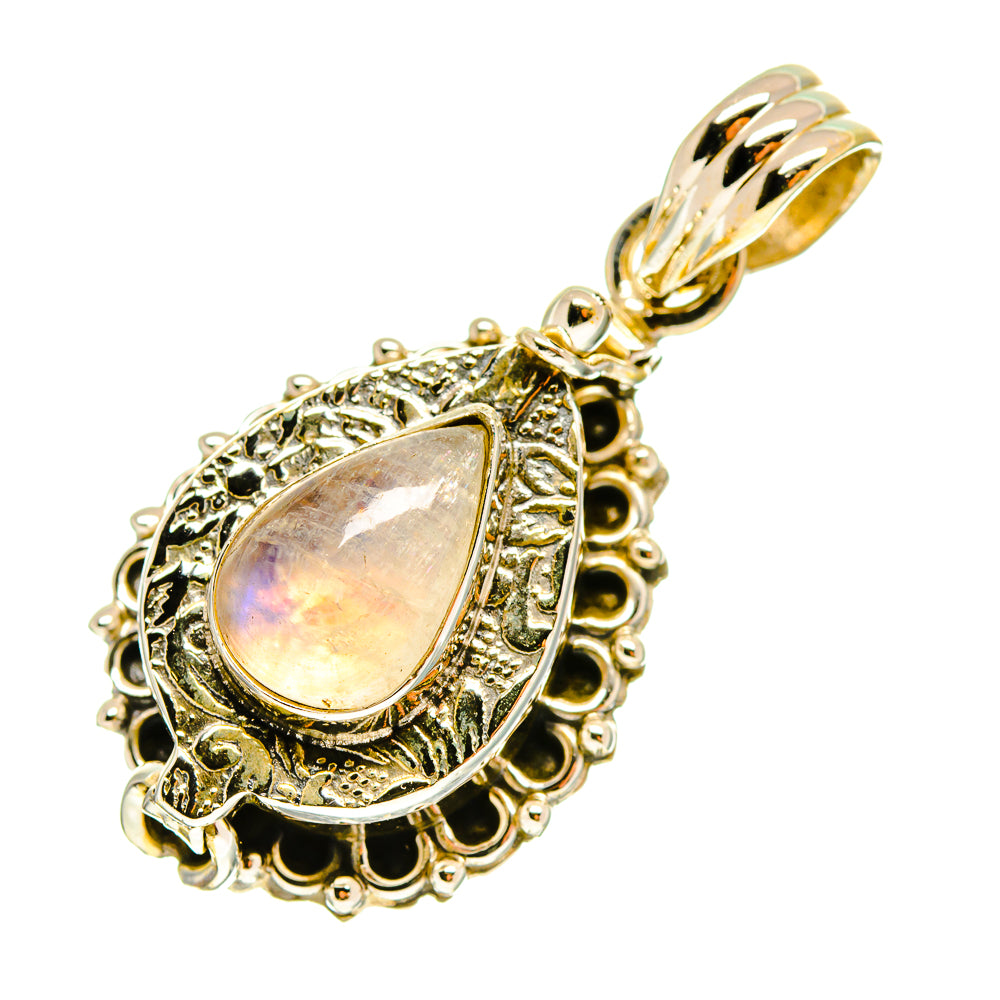 Rainbow Moonstone Pendants handcrafted by Anasilvercos - PD760157
