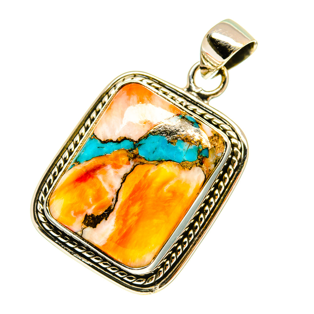 Blue Copper Composite Turquoise Pendants handcrafted by Anasilvercos - PD760160