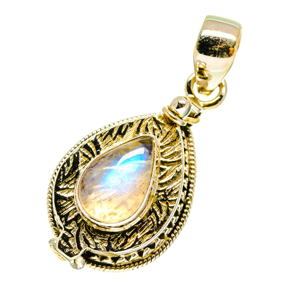 Rainbow Moonstone Pendants handcrafted by Anasilvercos - PD760171