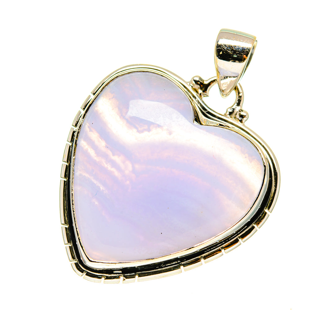 Blue Lace Agate Pendants handcrafted by Anasilvercos - PD760190
