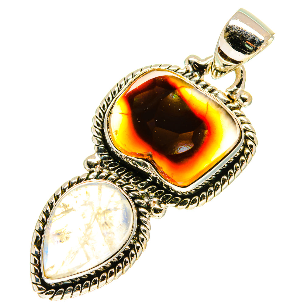 Mexican Fire Agate Pendants handcrafted by Anasilvercos - PD760215