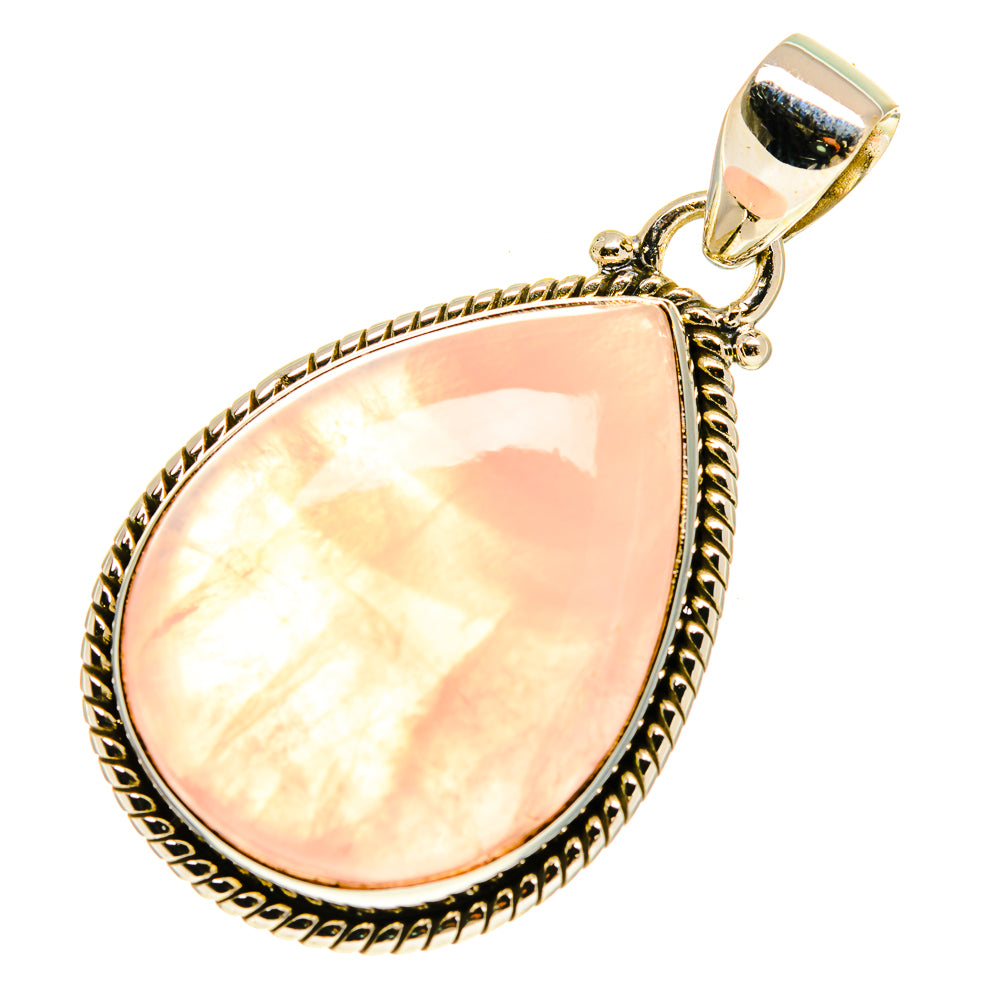 Rose Quartz Pendants handcrafted by Anasilvercos - PD760258