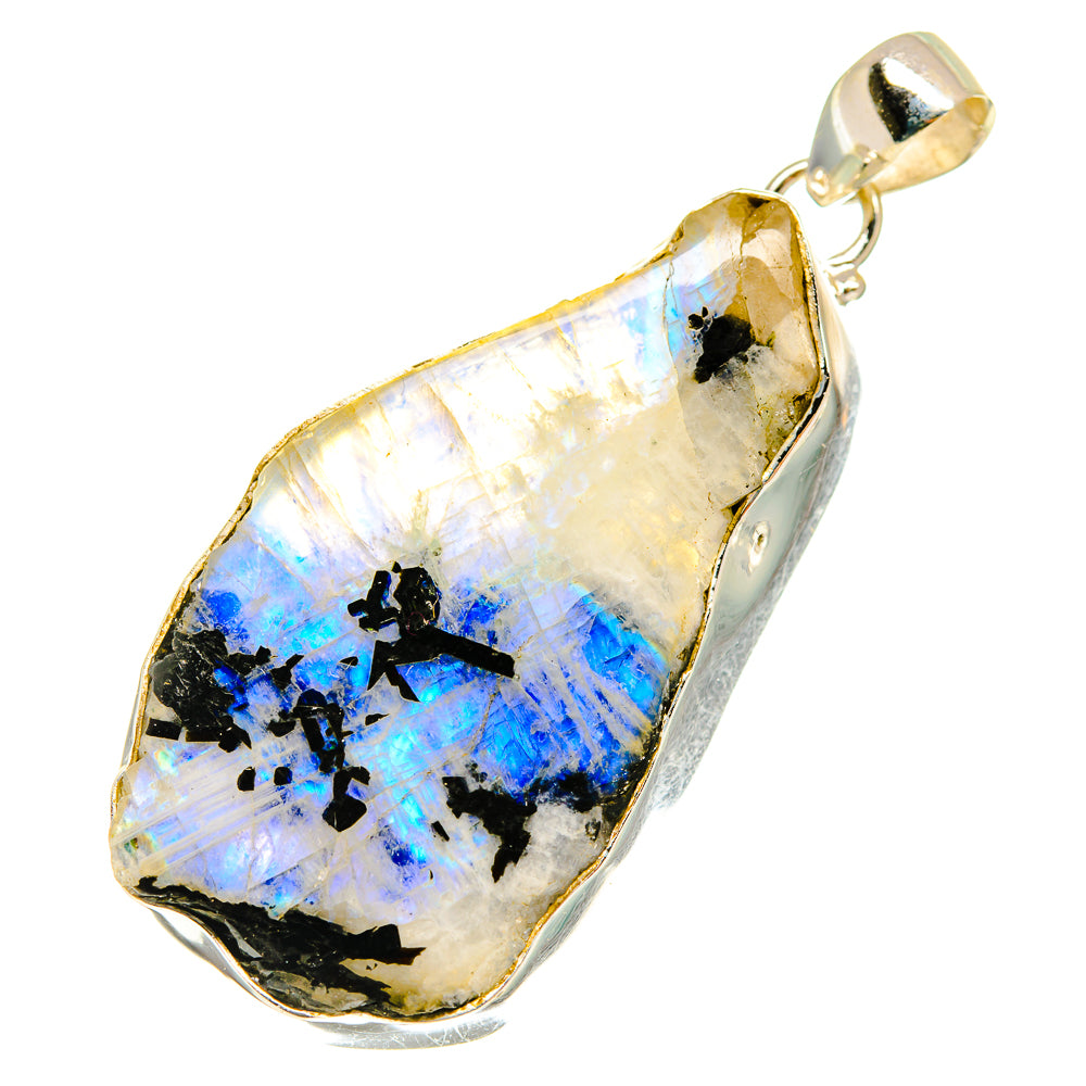 Rainbow Moonstone Pendants handcrafted by Anasilvercos - PD760271