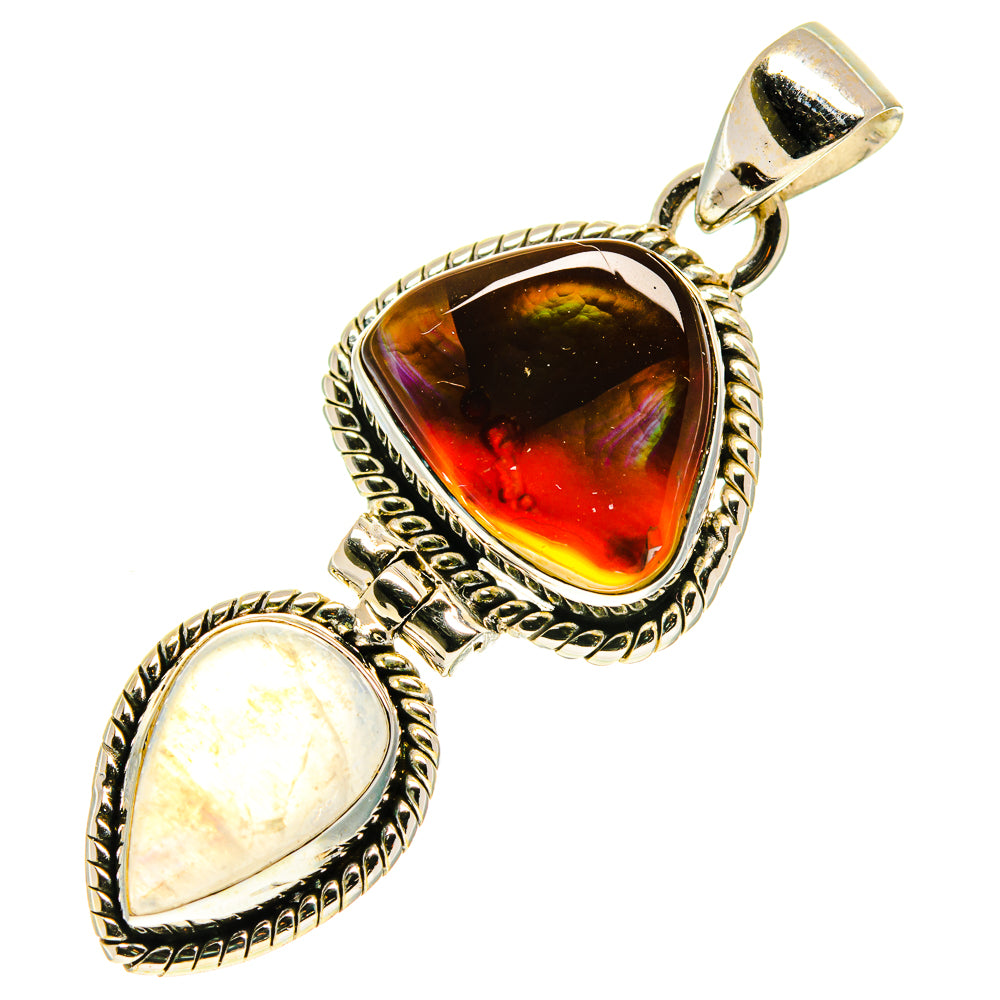 Mexican Fire Agate Pendants handcrafted by Anasilvercos - PD760280