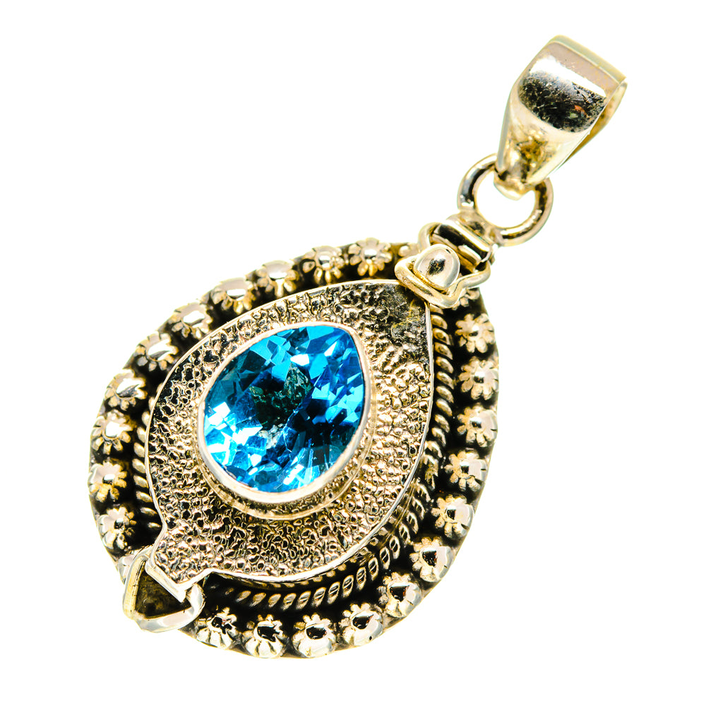 Blue Topaz Pendants handcrafted by Anasilvercos - PD760282